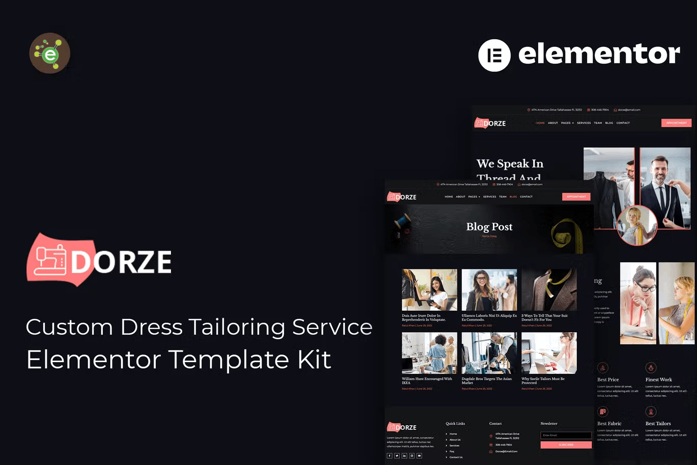 DorzeKit-Cover-Image.png Dorze - Custom Dress Tailoring Service Elementor Pro Template Kit