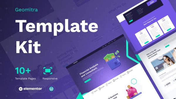 Geomitra and Creative Financial Elementor Pro Template Kit