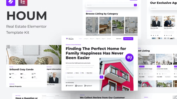 Houm and Real Estate Elementor Template Kit
