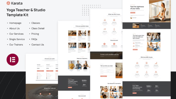 Karata – Yoga Teacher and Studio Elementor Template Kit