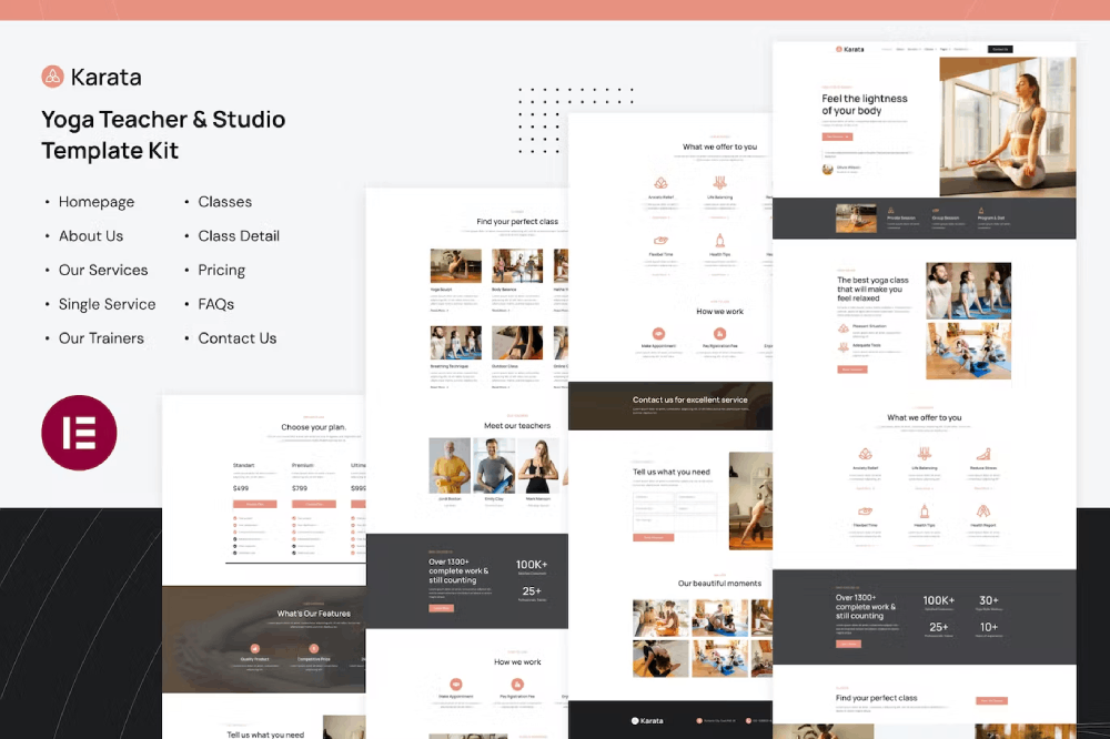 Karata-CoverImage.png Karata – Yoga Teacher and Studio Elementor Template Kit