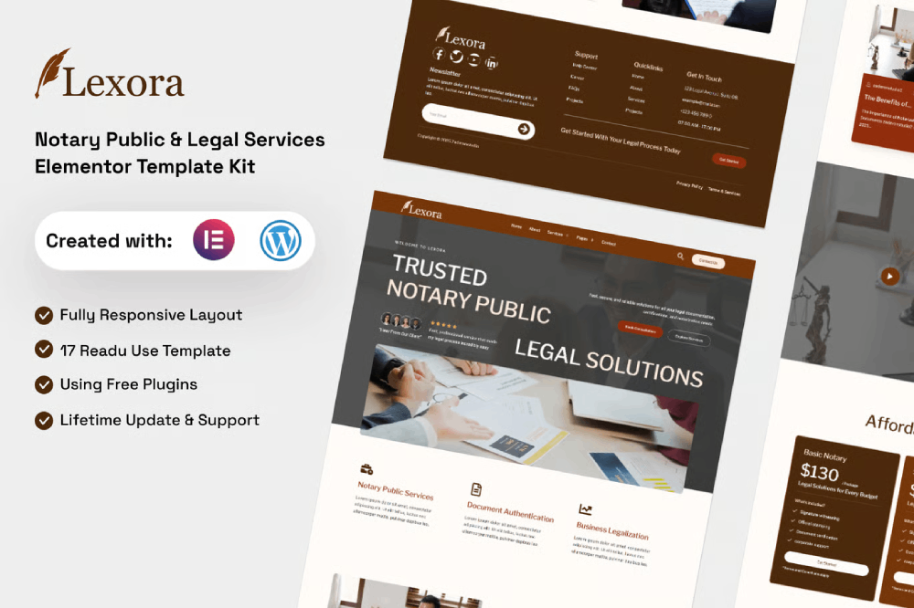 Lexora-Cover-1.png Lexora – Notary Public & Legal Services Elementor Template Kit