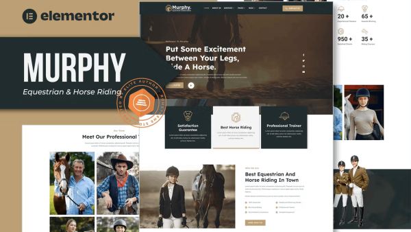 Murphy – Equestrian and Horse Riding Elementor Template Kit