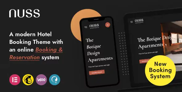 Nuss Theme for Hotel Booking WordPress