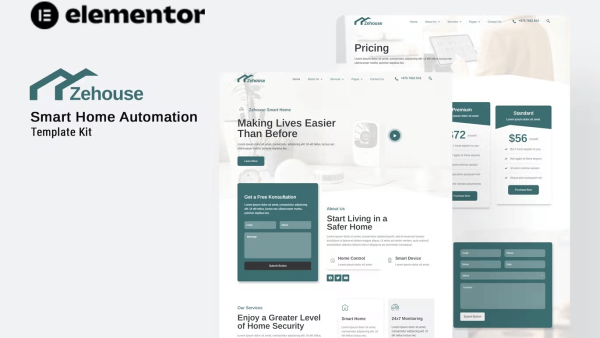 Zehouse and Smarthome Automation Elementor Template Kit