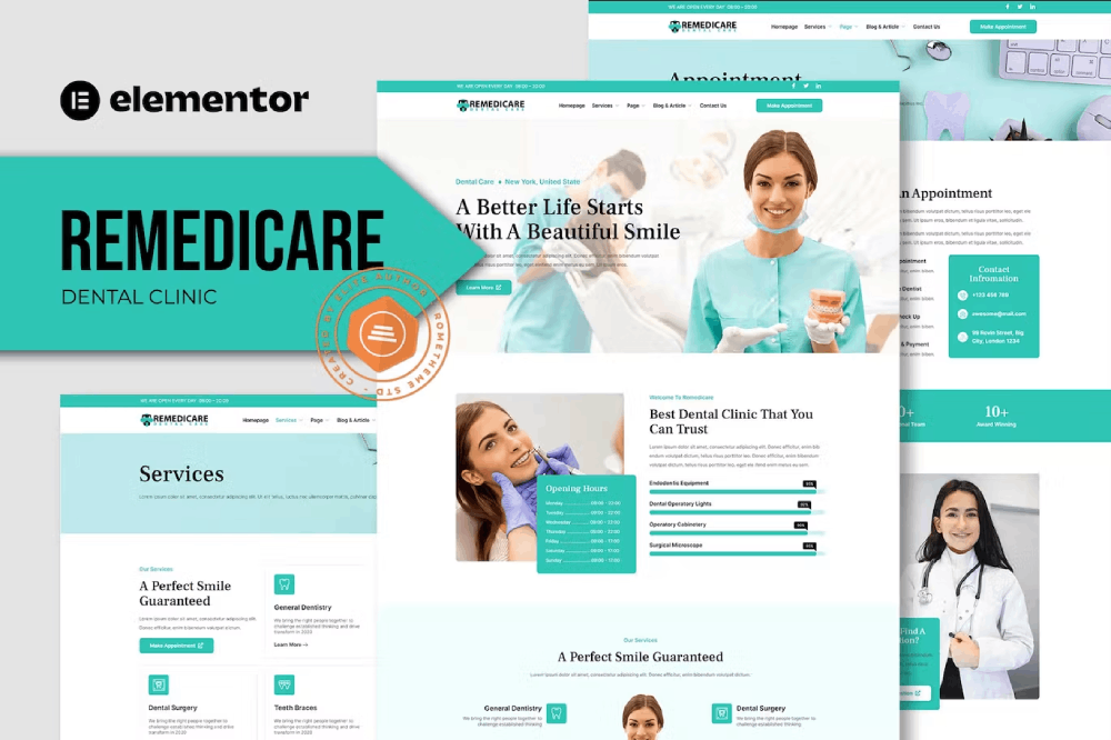 Remedicare-Coverimage.png Remedicare – Dentist and Dental Clinic Template Kit
