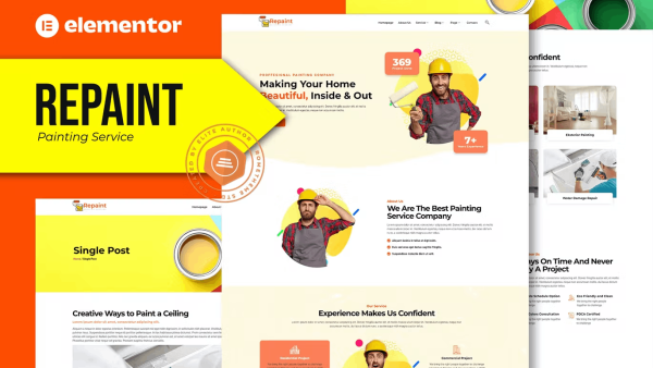 Repaint and Painting Company Service Elementor Template Kit