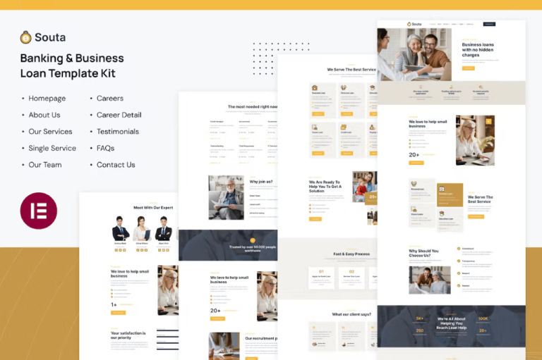 Souta – Banking and Business Loan Elementor Template Kit