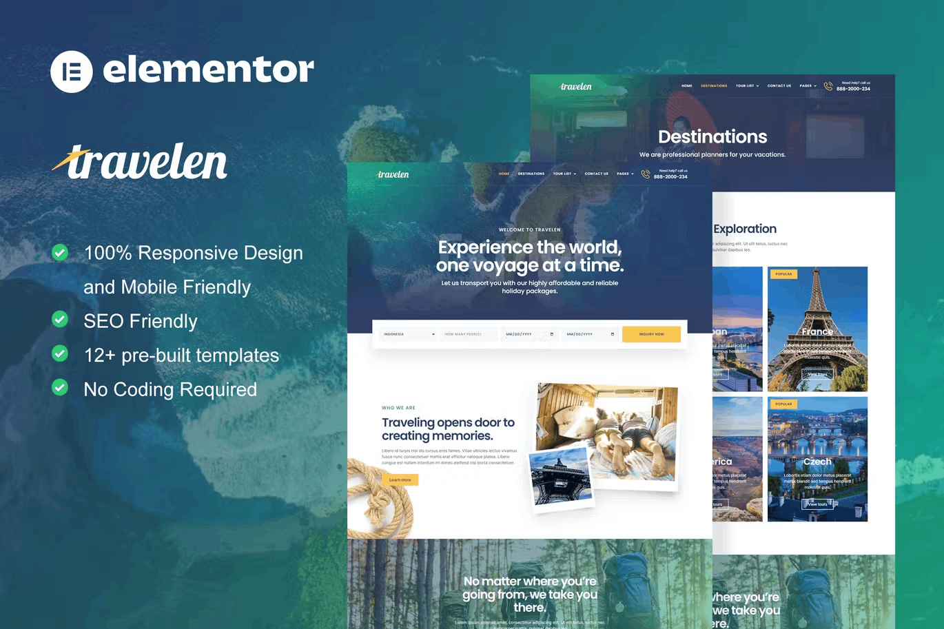 Travelen-Cover-1.png Travelen – Travel and Tour Agency Elementor Template Kit