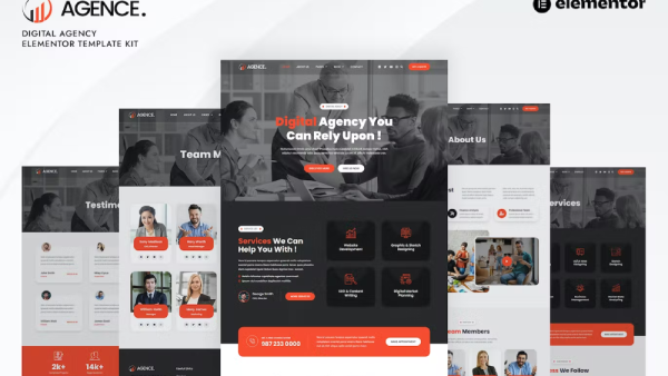 Agence and Digital Agency Elementor Template Kit