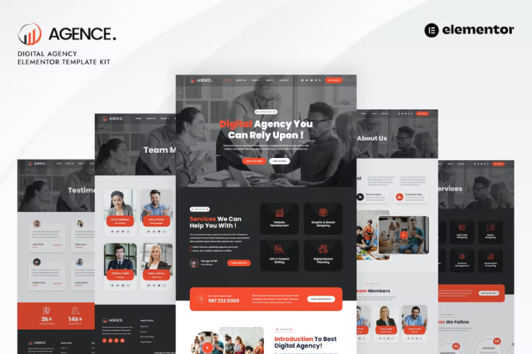 Agence and Digital Agency Elementor Template Kit