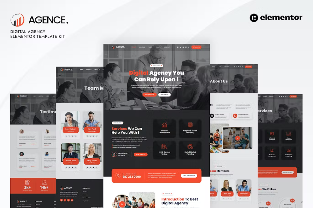 agence-banner.png Agence and Digital Agency Elementor Template Kit