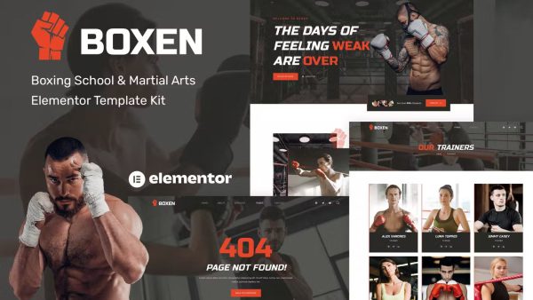 Boxen - Boxing School and Martial Arts Elementor Template Kit