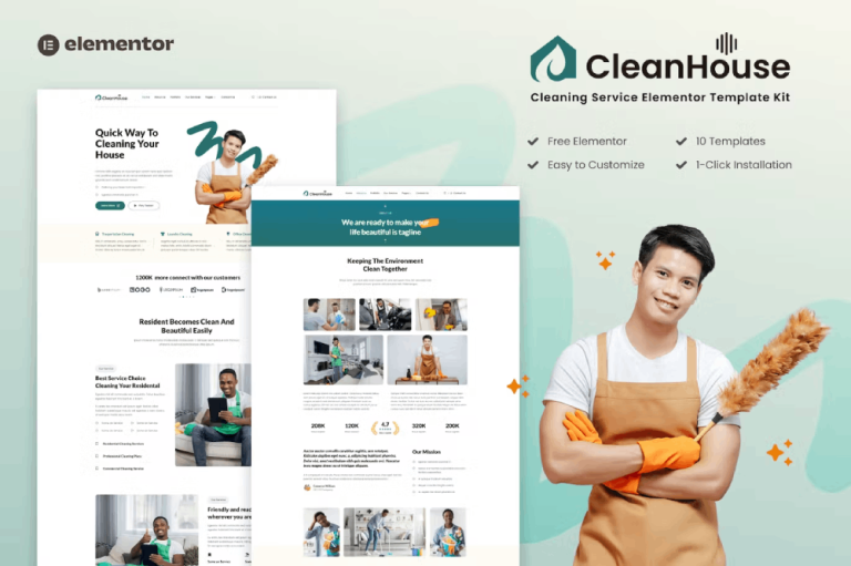 CleanHouse and Cleaning Service Template Kit