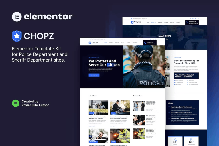 Chopz – Police and Sheriff Department Template Kit