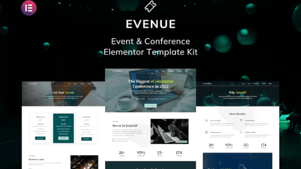 Evenue – Event and Conference Elementor Template Kit