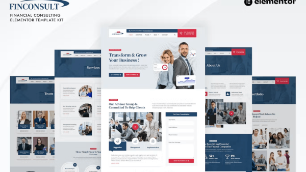 Finconsult Financial Consulting Elementor Template Kit