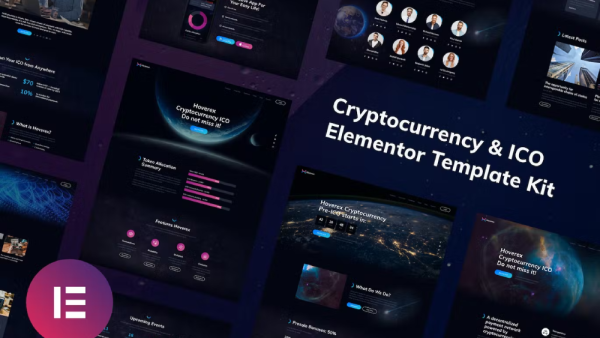 Hoverex – Cryptocurrency and ICO Elementor Template Kit