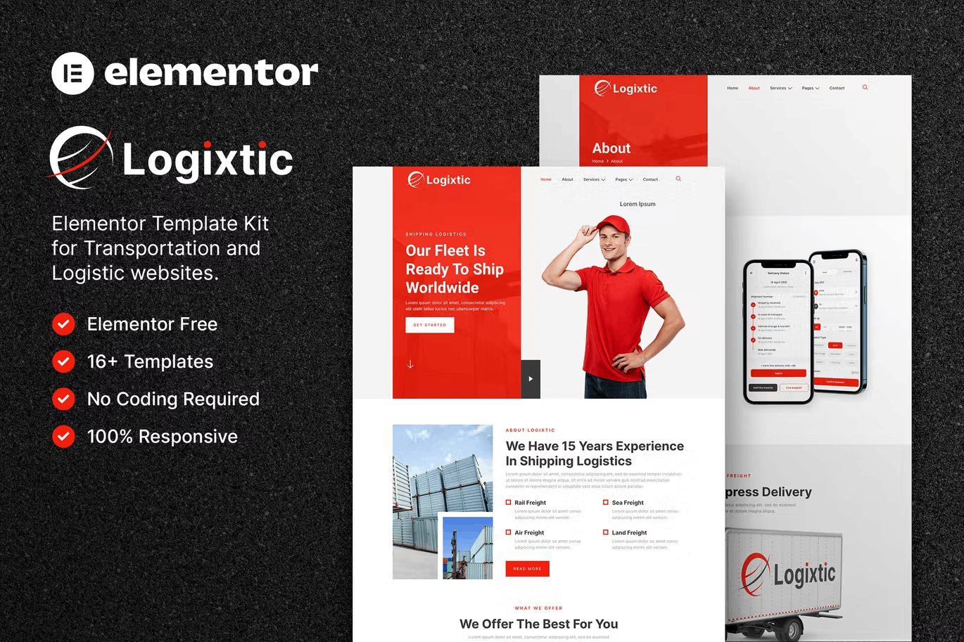 logixtic-cover.png Logixtic – Transportation and Logistic Elementor Template Kit