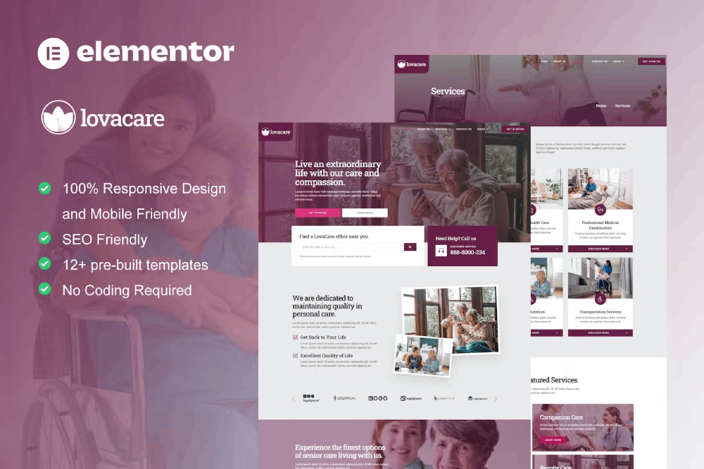 lovecarecover.png LovaCare and Senior Care Services Elementor Template Kit