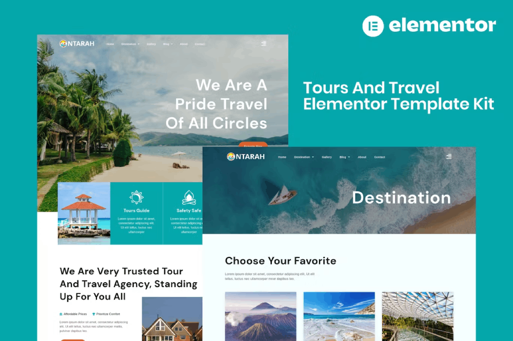ntarahcoverimage.png Ntarah – Tours and Travel Elementor Template Kit